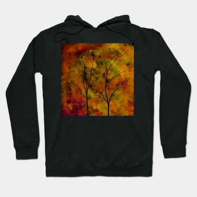 Autumn trees silhouette Hoodie by Kcinnik